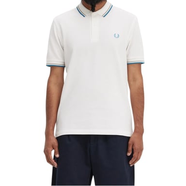 Fred Perry M3600 Twin Tipped Polo Shirt In White
