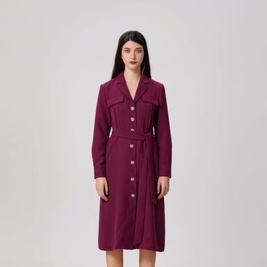 Minimalistisches Kleid im Safari-Stil