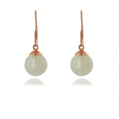 Luxenter, Ohrringe aus 925er Sterlingsilber und Katzenaugen mit 18 Karat Roségoldplattierung