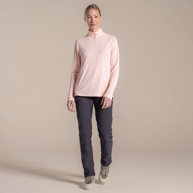 Craghoppers - Oberteil für Damen, mit halbem Reißverschluss, Nosilife (Sorbet)