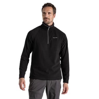 Craghoppers Mens Corey VI halbe Zip Fleece-Oberteil (schwarz)