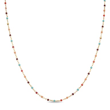 Luxenter Multicolor-Hydrothermalquarz-Halskette aus 18 Karat Gelbgold - Nespo