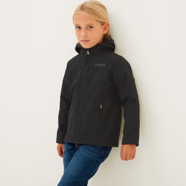 Koroma Kids Softshell Hooded Jacket Black