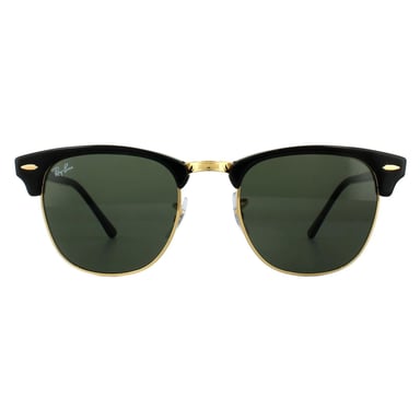 Ray-Ban Lunettes De Soleil Clubmaster 3016 W0365 Noir Vert G-15 Petit 49mm