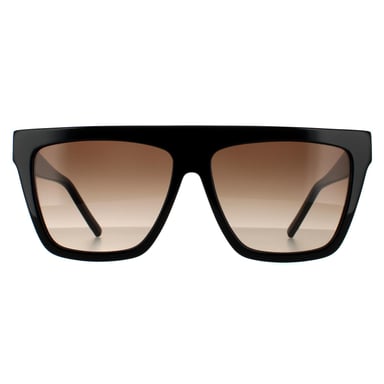 Hugo Boss Square Womens Glänzend Schwarz Braun Farbverlauf 90041091