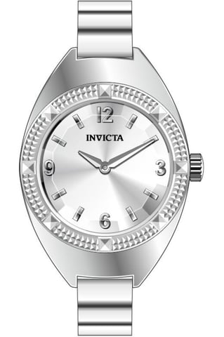 Invicta Mini Ring Uhr 50640 Damenarmbanduhr - Quartz Uhrwerk - Edelstahl mit Silbernem Zifferblatt - 20 mm