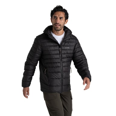 Craghoppers - "Compresslite IX" Steppjacke für Herren, mit Kapuze (Schwarz)