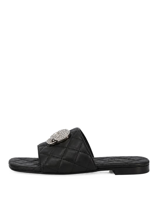 Philipp Plein Flache Sandalen mit Skull-Detail - Schwarz - Image 4