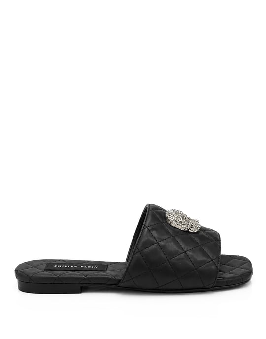 Philipp Plein Flache Sandalen mit Skull-Detail - Schwarz - Image 5