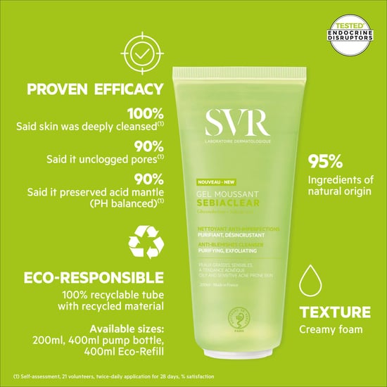 SVR Sebiaclear 200 ml schäumender Salicylsäure-Reiniger für fettige Haut - Image 4