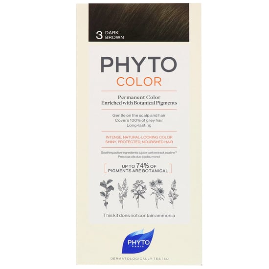PHYTO PHYTOCOLOR Permanente Haarfarbe — Farbe 1 Schwarz (Botanische Pigmentformel) - Image 4