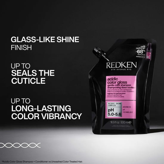 Redken Acidic Color Gloss Shampoo Nachfüllbeutel für lebendige Farbe und Glanz - Image 2