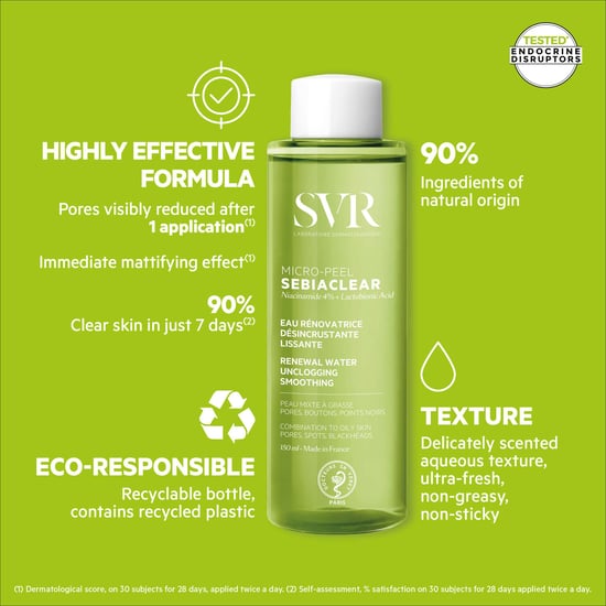 SVR Sebiaclear Micro-Peel Entgiftende Erneuerungsessenz 150ml für zu Akne neigende Haut - Image 4