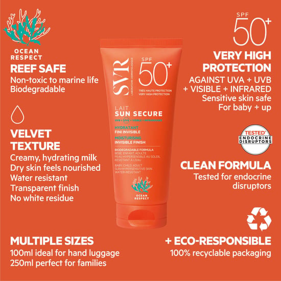 SVR Sun Secure SPF50+ Feuchtigkeitsspendende Unsichtbare Finish - 100ml für Ultimativen Sonnenschutz - Image 5