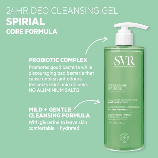 SVR Spirial Intense Frische 400ml Deodorierendes Reinigungs-Gel für Alle Hauttypen - Image 3