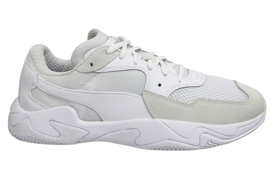 Puma Storm Origin Mens Trainers White Textile Lace Up Casual ShoesÂ 369770 05