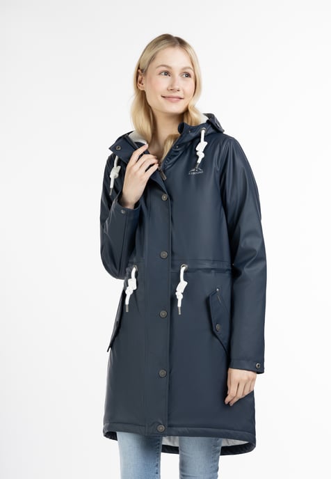ICEBOUND Wattierter Regenmantel Damen Marine - Image 3