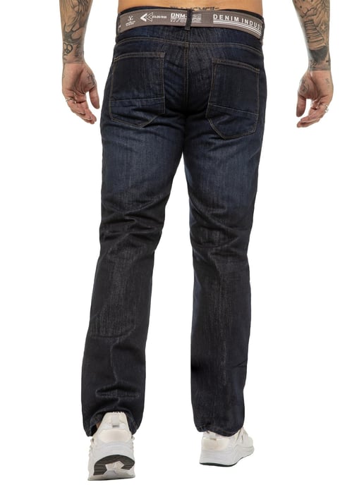 Enzo | Herren Designer Regular Fit Denim Jeans - Indigo - Image 3
