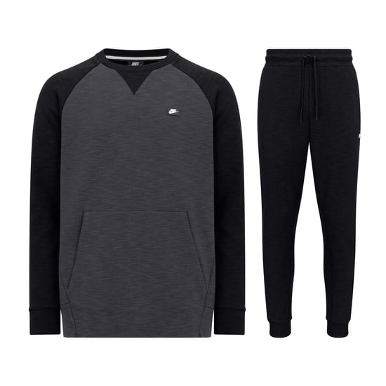 Nike Sportswear Optic Rundhals-Trainingsanzug in Schwarz - Image 1