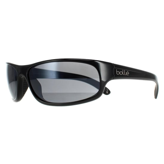 Bolle Wrap Herren Glänzend Schwarz Polarisierte TNS Sonnenbrille - Image 2