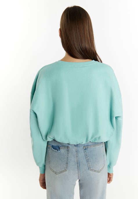 Mymo Sweatshirt kurz Damen Aqua - Image 4