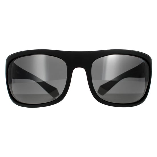 Polaroid Wrap Mens Schwarz Grau Grau Polarisierte Sonnenbrille - Image 1