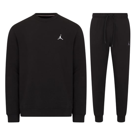 Jordan Brooklyn Fleece Herren-Trainingsanzug mit Rundhalsausschnitt in Schwarz - Image 1