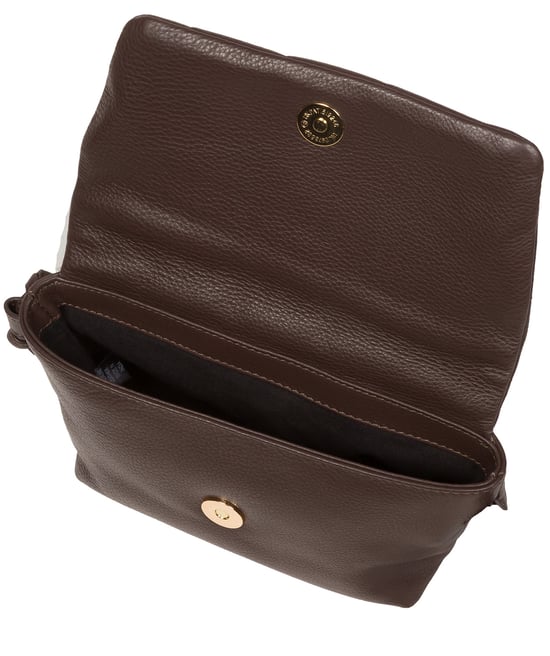 'Zoey' Hot Fudge Nappa Leather Cross Body Bag