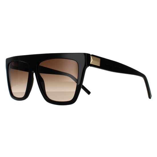 Hugo Boss Square Womens Shiny Black Brown Gradient Sonnenbrille - Image 2