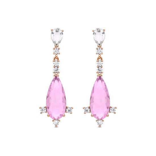 Luxenter Ohrringe mit mehrfarbigen Zirkonen aus 18K Gelbgold - Kanan - Image 1