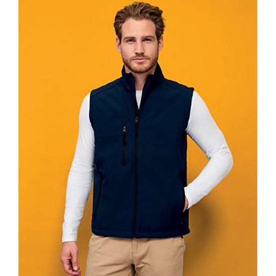 SOLS Herren Rallye Soft Shell Bodywarmer Jacke (French Navy) - Image 3