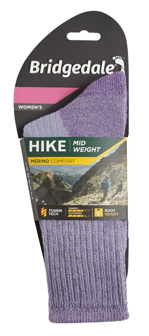 Bridgedale - Damen Wandern Midweight Merinowolle Socken - Violett - Image 2