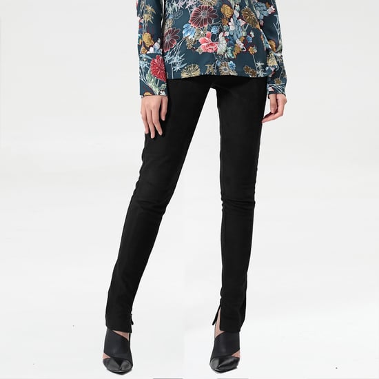 Schlanke, strukturierte Hose aus Stretch-Wildleder - Image 3
