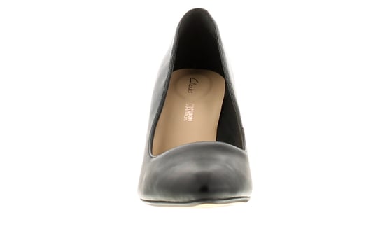 Clarks Laina Rae Leder Damenschuhe Absatzschuhe Schwarz - Image 3