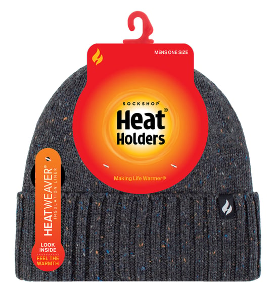 Mens Thermal Chunky Beanie Hut | Heat Holders | Heatweaver Fleece-Futter - Denim - Image 2