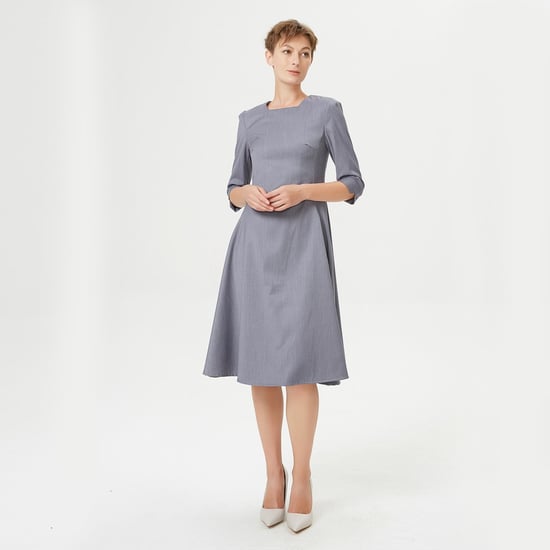 Ausgestelltes Schneiderkleid mit quadratischem Ausschnitt - Image 2