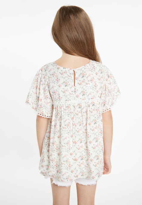 Dreimaster Bluse Mädchen (Kids) weiße Blume - Image 4