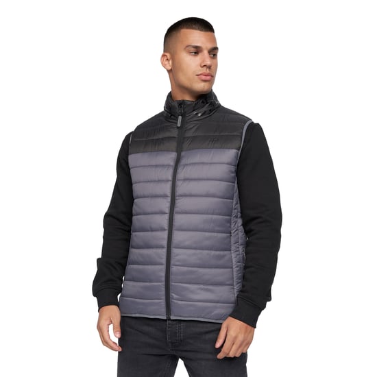 Crosshatch - "Presnell" Weste Hoch geschnitten für Herren (Holzkohle) - Image 1