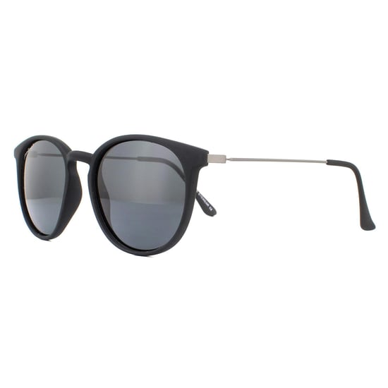 Lunettes De Soleil Montana MP33 Noir Rubbertouch Noir Smoke Polarisé - Image 2