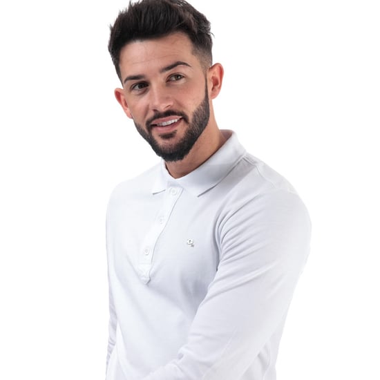 Men's Diesel T-Kalar Long A Rags Polo in White