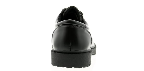 New Mens/Gents Black Lace Up School Shoes With Thick Soles. Wide Fit.