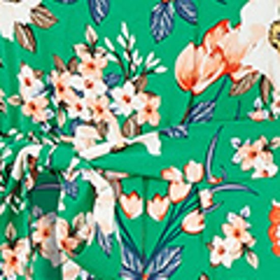 Mela Green Floral Print Culotte Jumpsuit