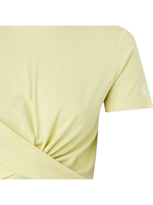 Calvin Klein Damen Twisted Cropped T-Shirt - Image 2