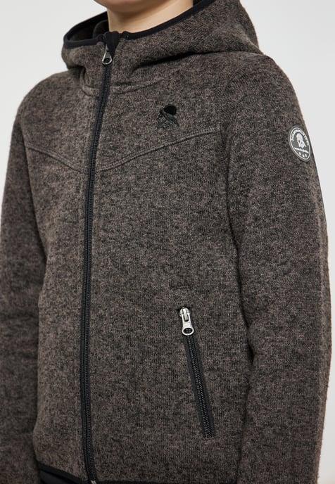 Schmuddelwedda Strickfleeceblouson Jungen (Kinder) grau melange - Image 5