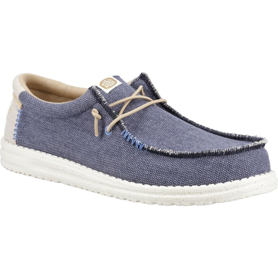 HEYDUDE Wally Coastline Canvas Herren Marine Bootsschuhe - Image 1
