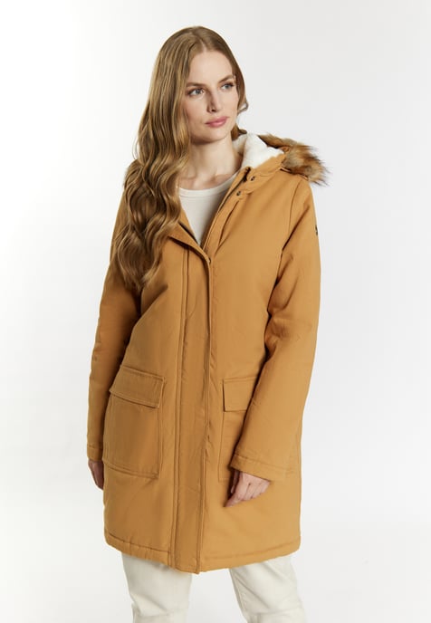 Dreimaster Winterparka Damen Kamel - Image 3