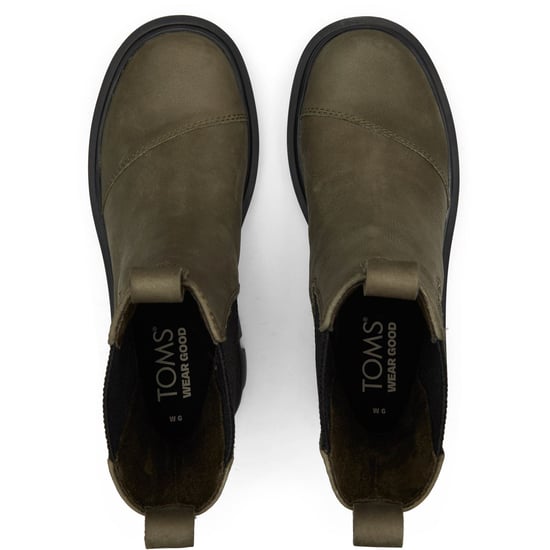 TOMS Rowan Leder Frauen Olive Stiefel - Image 4