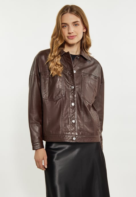 Dreimaster Jacke Damen dunkelbraun - Image 3