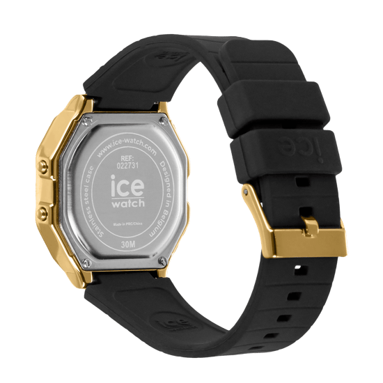 Ice Watch Ice Digit Retro - Metall Gold Spiegel - Schwarze Unisex-Uhr 022731 - Image 3
