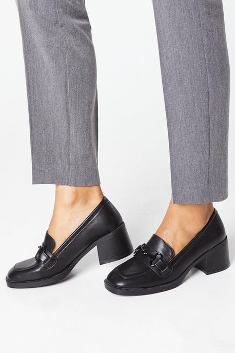 Lolita High Block Heel Snaffle Detail Loafer - Image 1